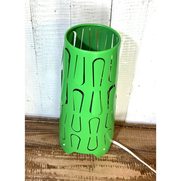 Vintage 1990's IKEA Kajuta Green Metal Table Lamp Retired 12" Tall Works - Picture 2 of 7